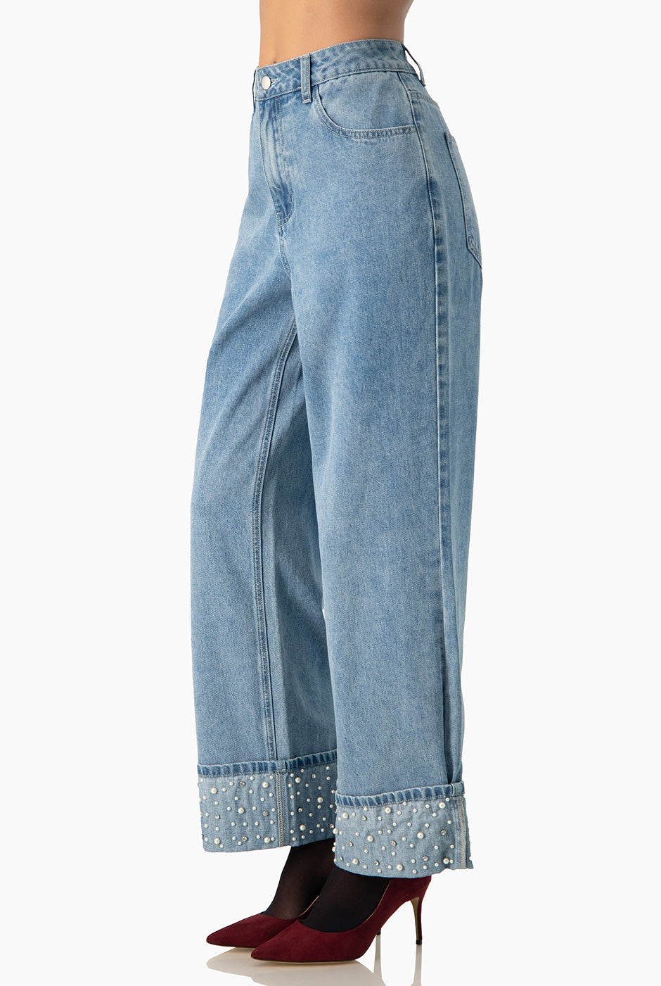 Jeans Ivonne con perlas