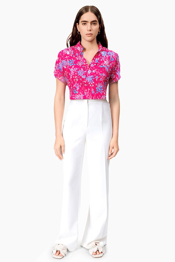 Blusa manga corta estampada