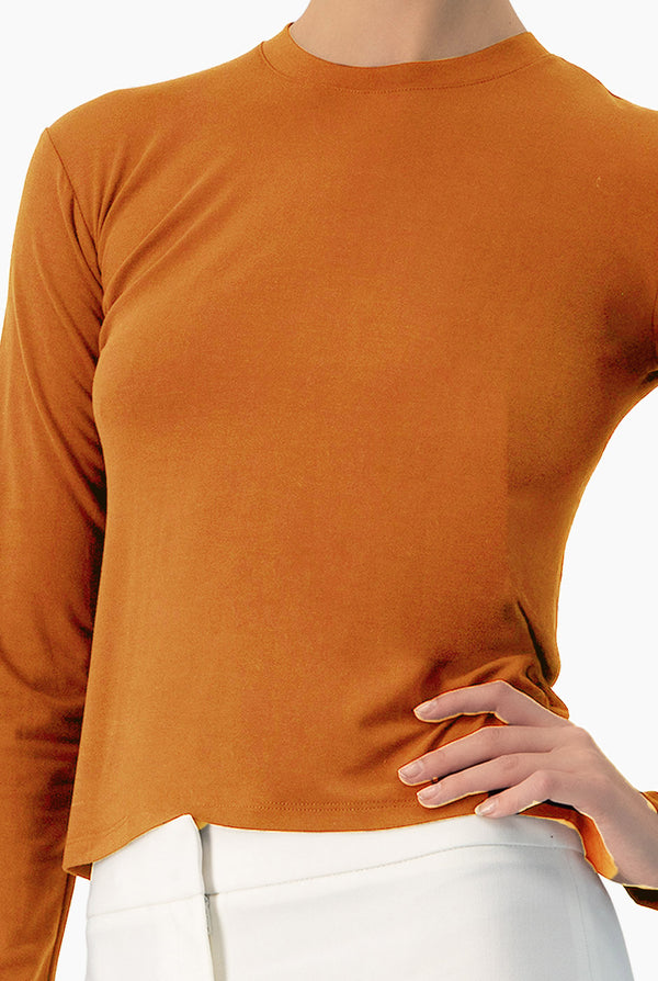 Playera basica lisa manga larga