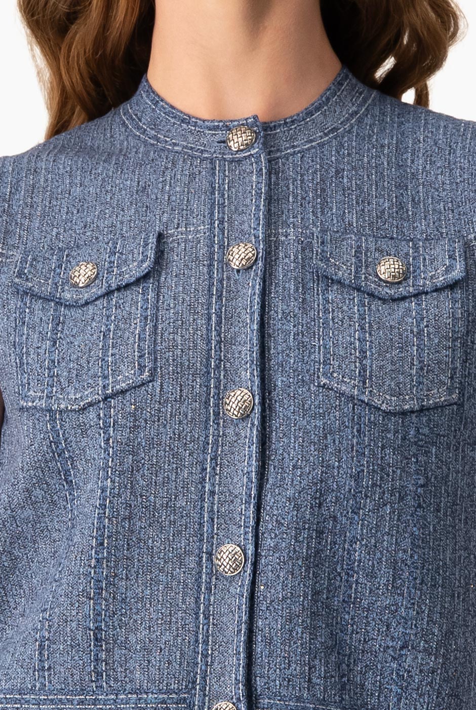 Chaleco Denim Lúrex