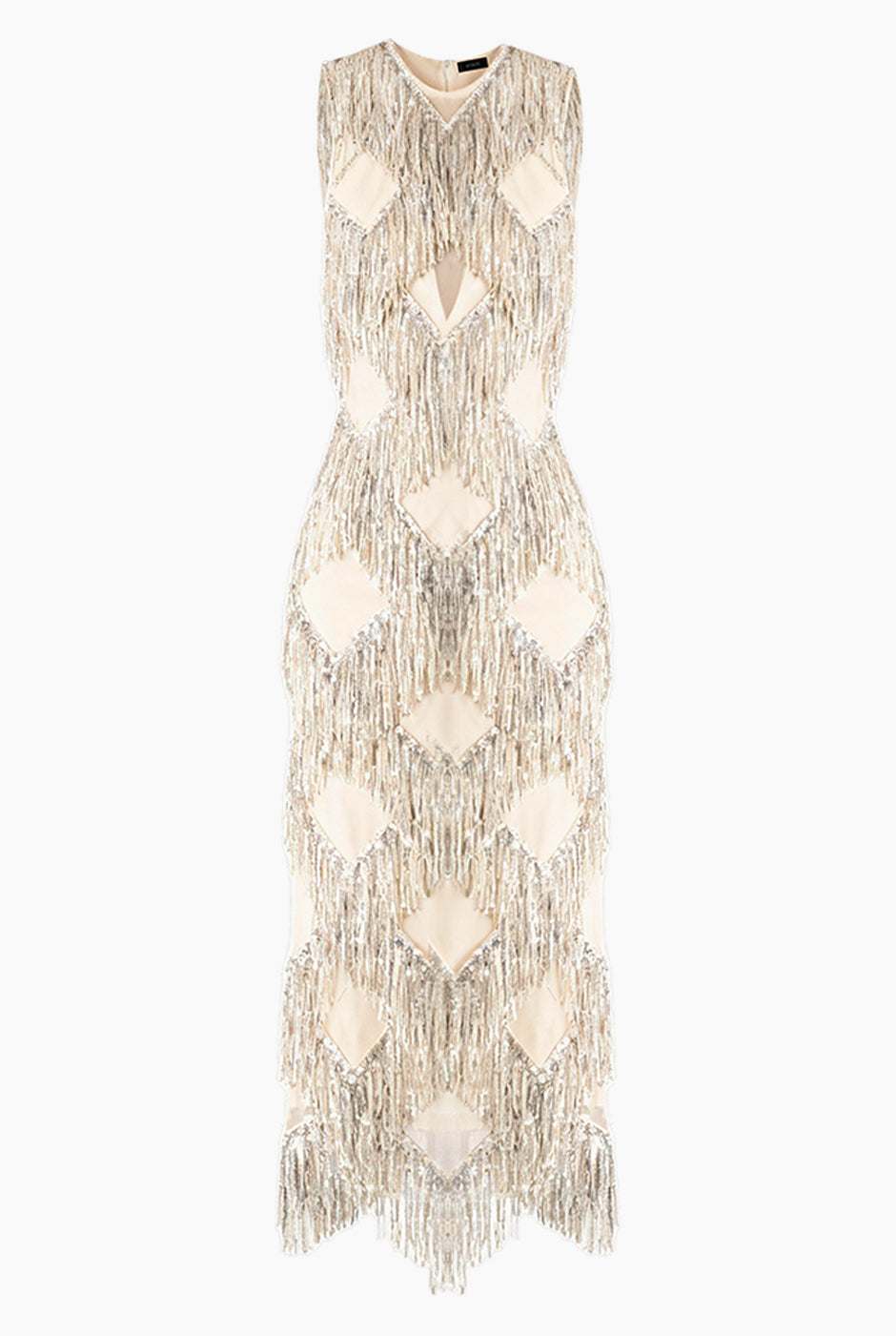 Vestido midi con flecos