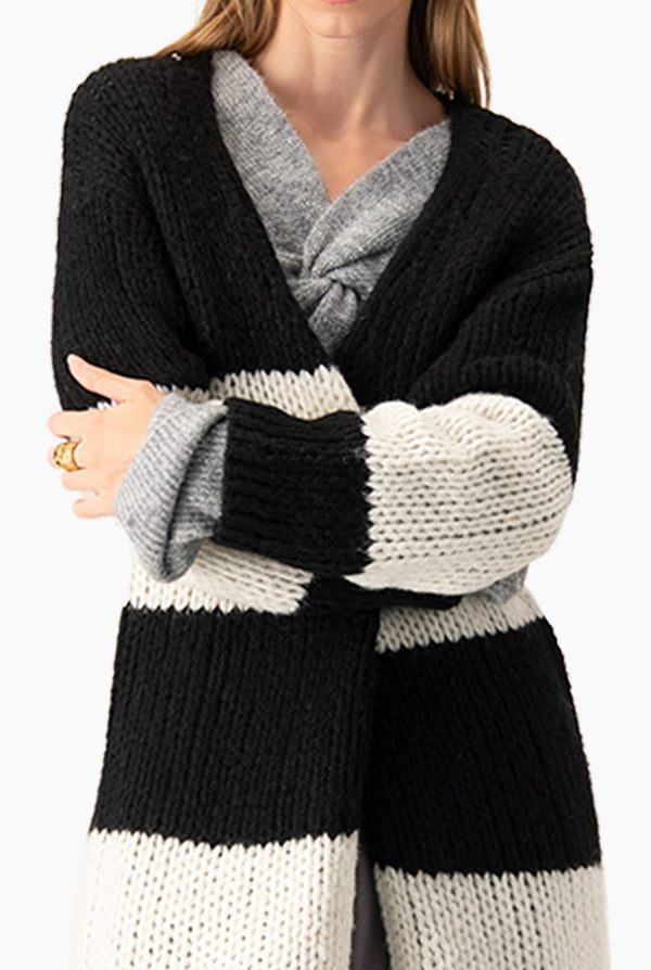 Cárdigan Crochet Stripes