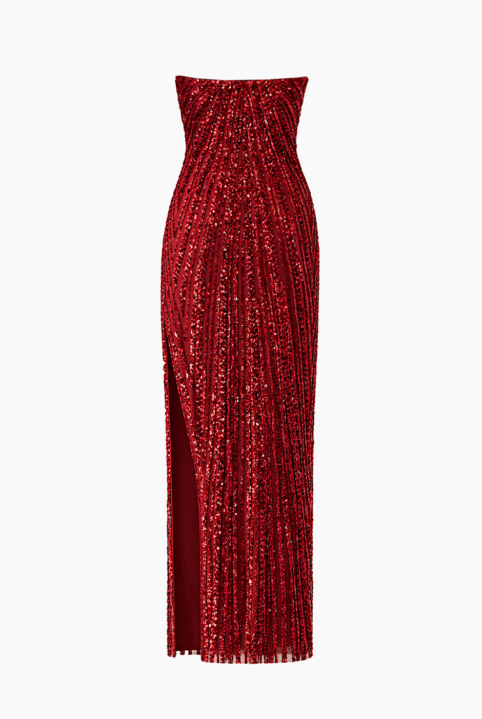 Vestido Couture largo con abertura