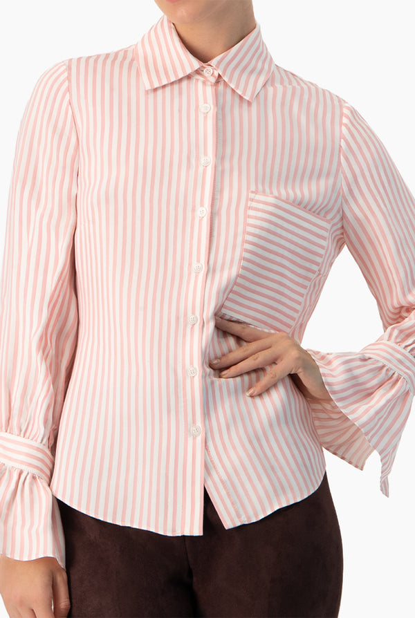 Camisa rayada manga larga