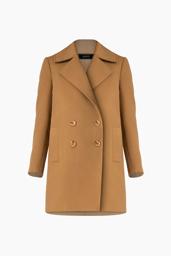 Abrigo cruzado con botones