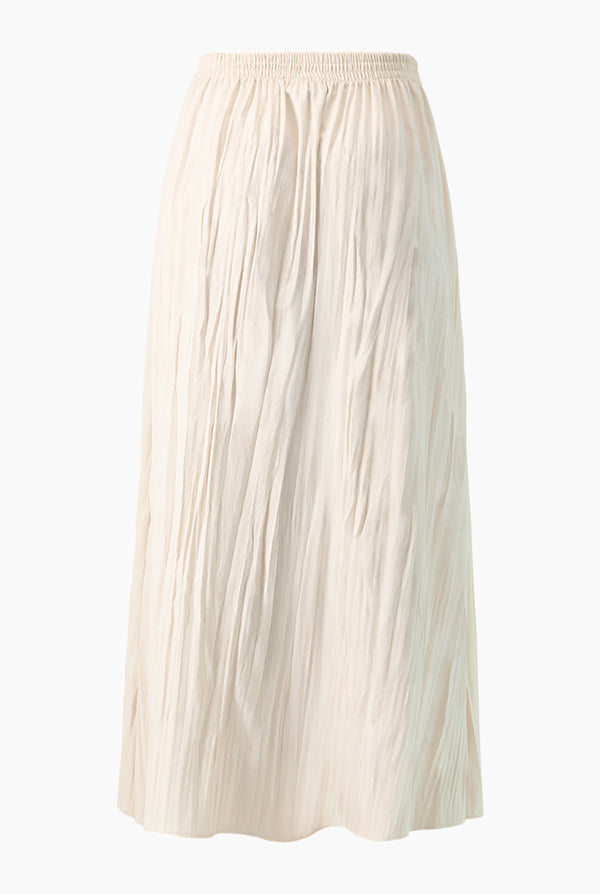 Falda midi lisa con abertura