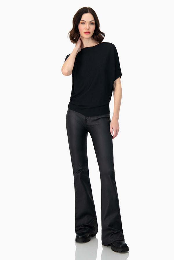 Blusa manga corta color negro