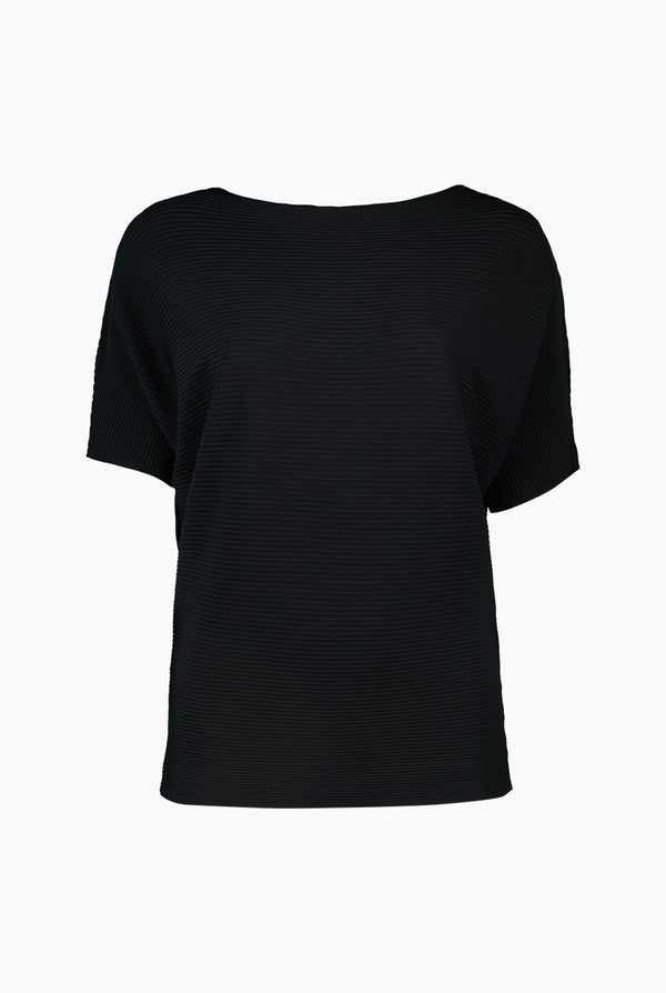 Blusa manga corta color negro