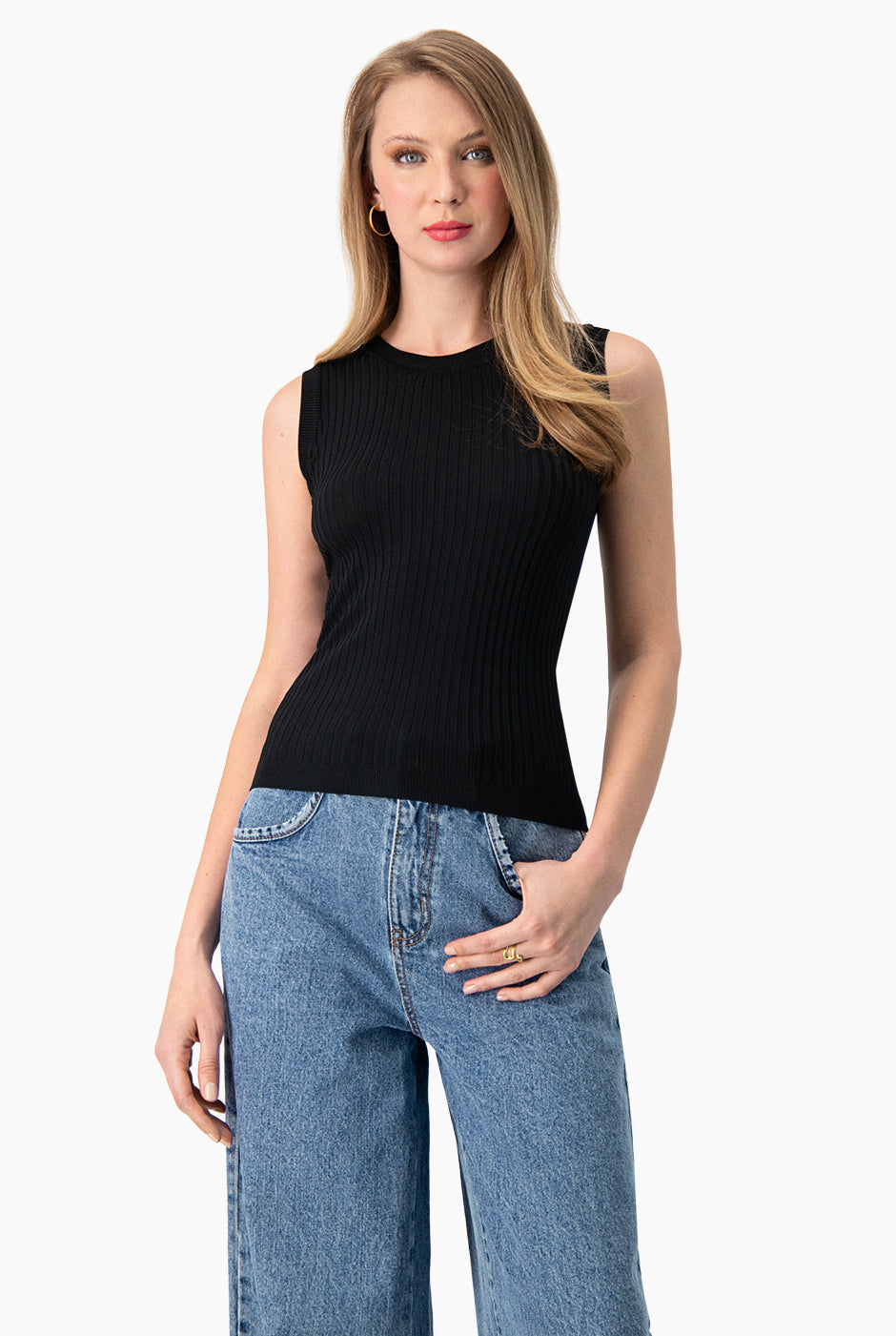 Blusa Básica Blusa Sin Manga Cuello Redondo Blusa Satinada Mujer Ekouaer  Camiseta Sin Mangas De Seda, image size:940x1401