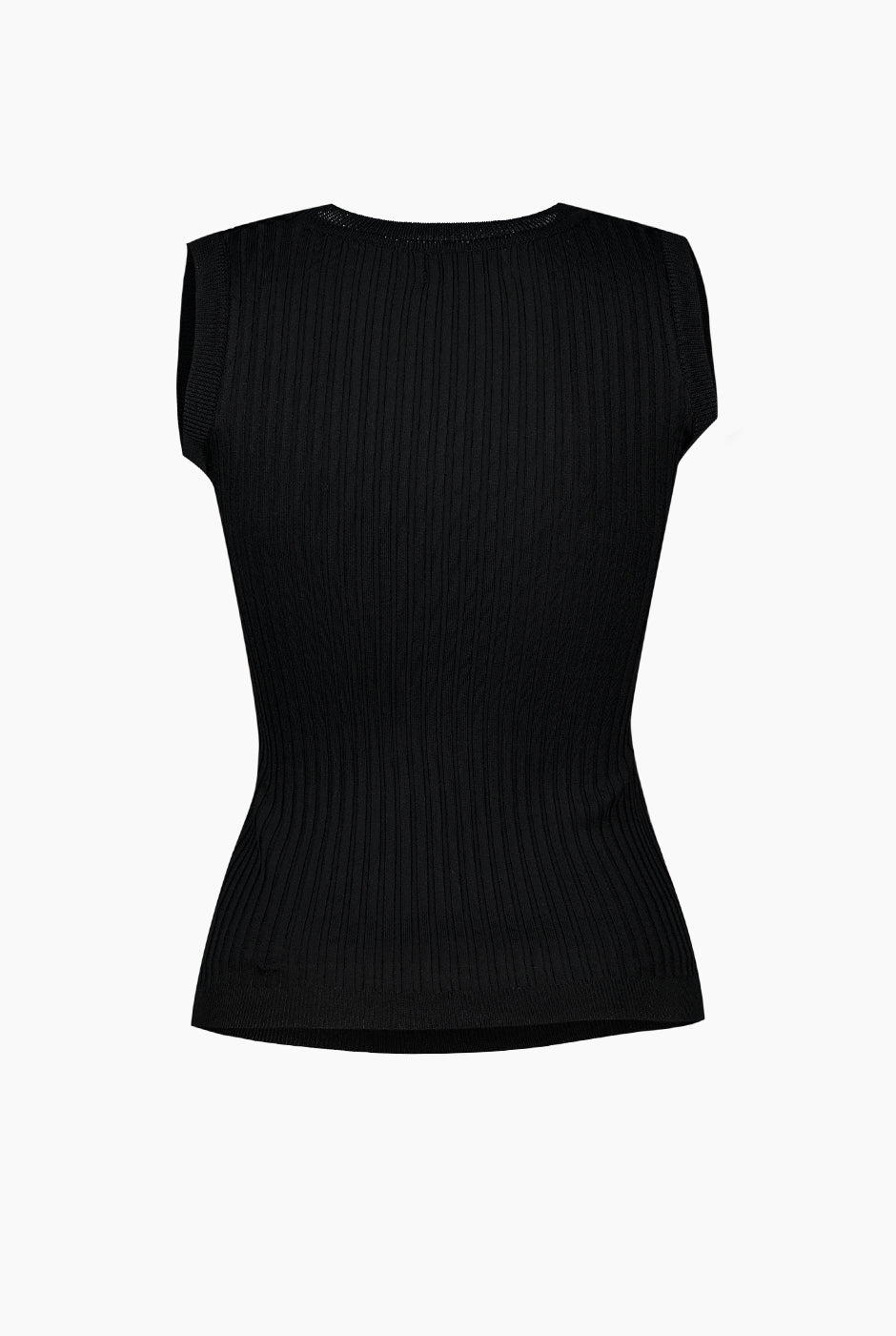 Blusa sin mangas color negro