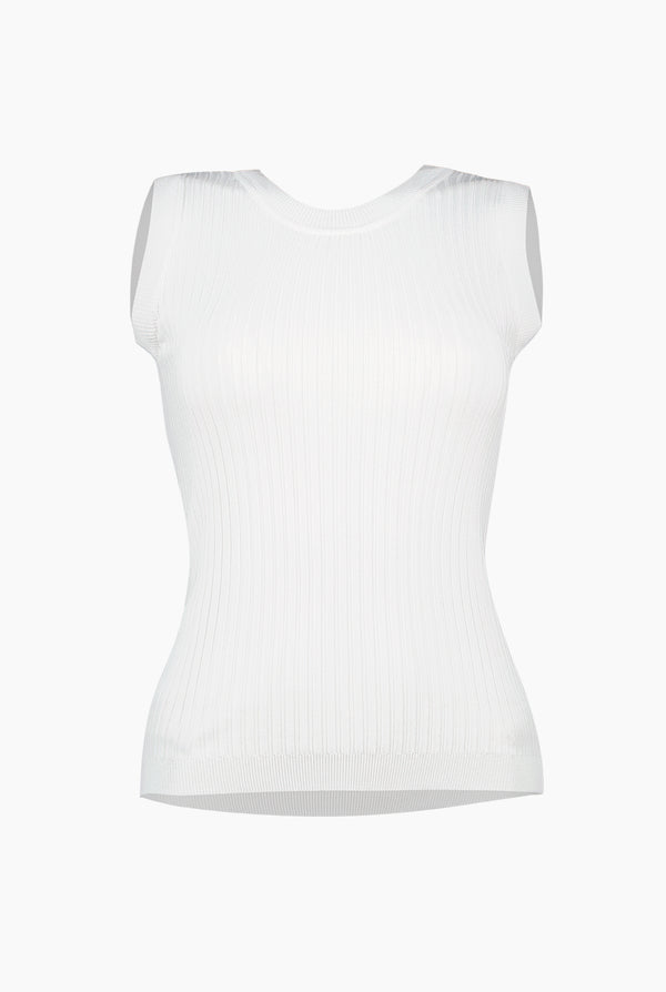 Blusa sin mangas color blanco