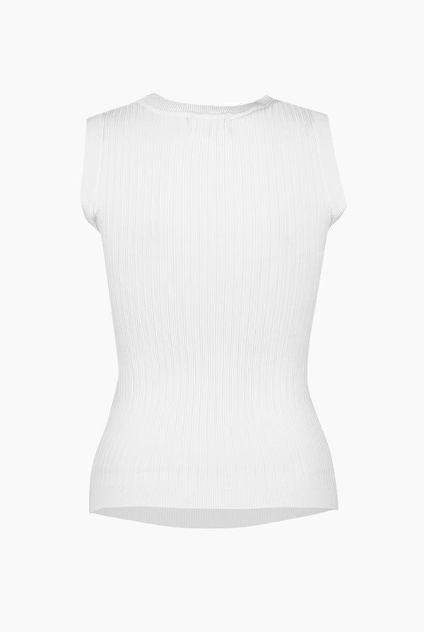 Blusa sin mangas color blanco