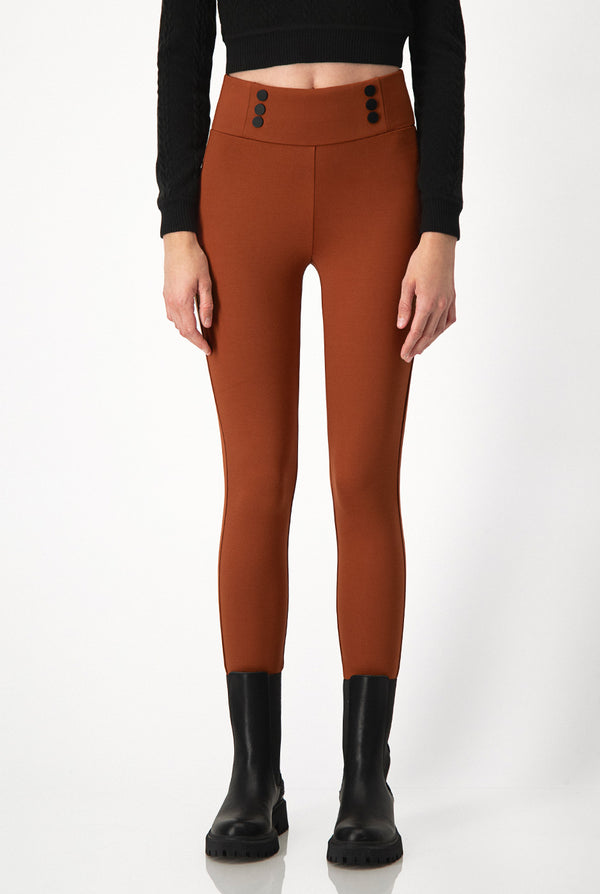 Legging St. 6 botones Café