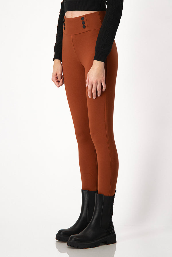 Legging St. 6 botones Café