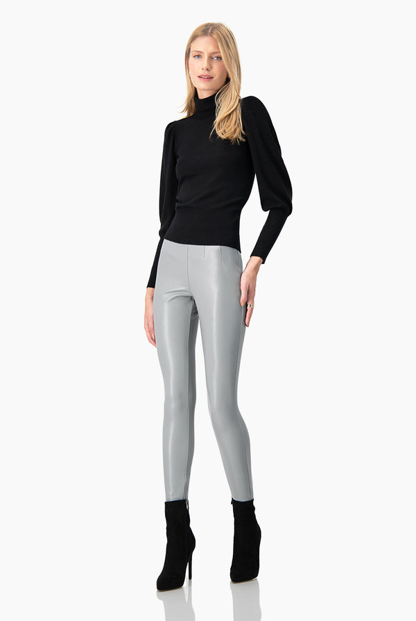 Legging PU Pinzas Traseras Gris