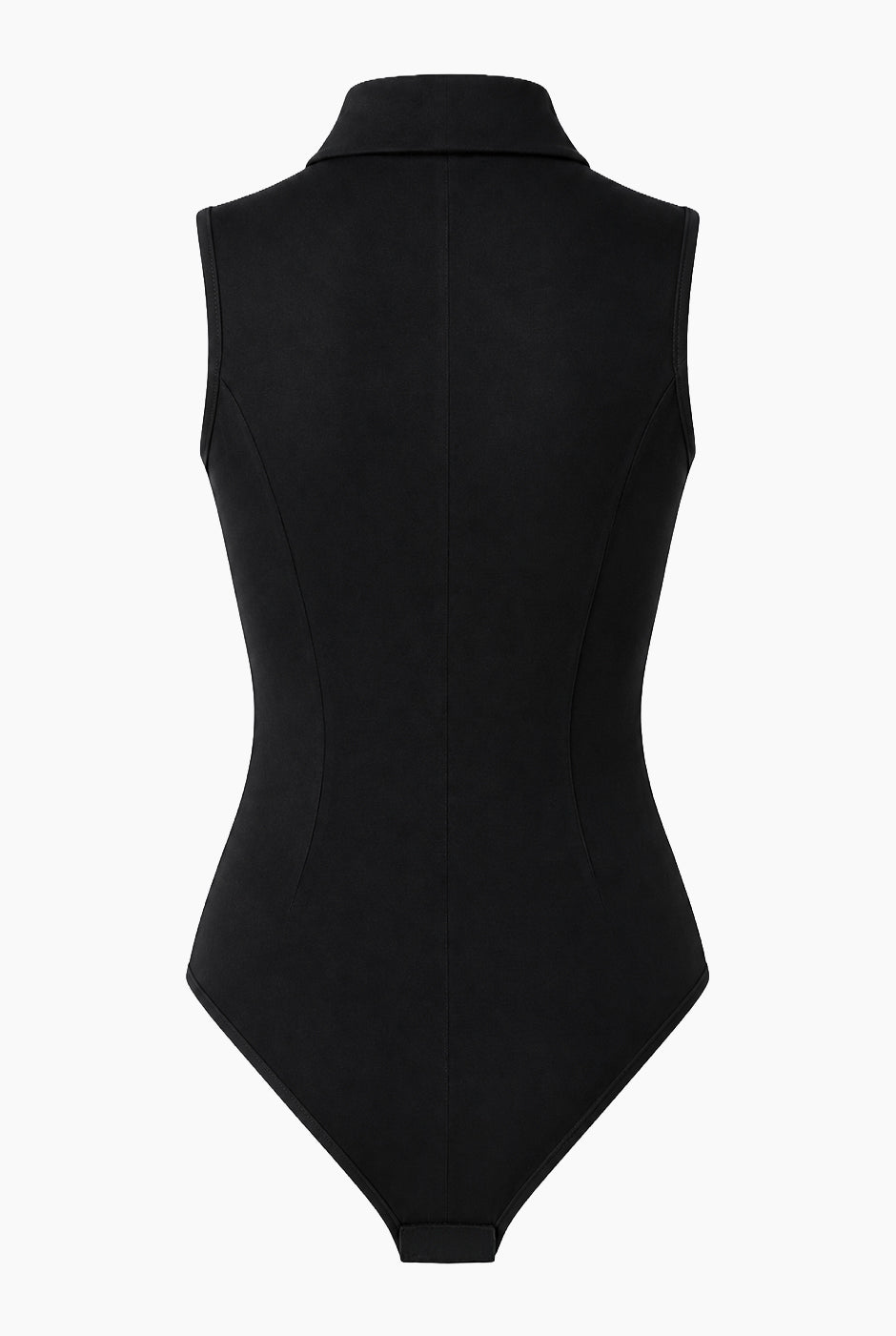Body Drapeado sin mangas Negro