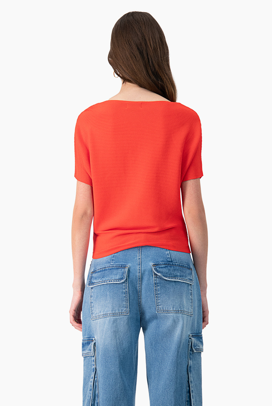 Blusa manga corta color rojo