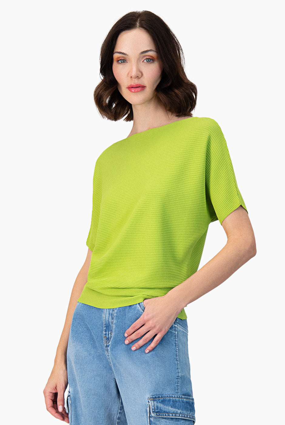 Blusa manga corta color verde claro