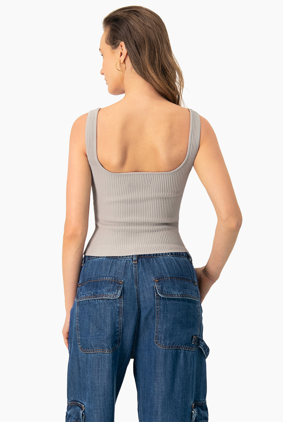 Slim Crop Ribbed Top