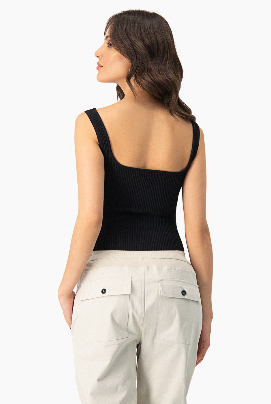 Slim Crop Ribbed Top