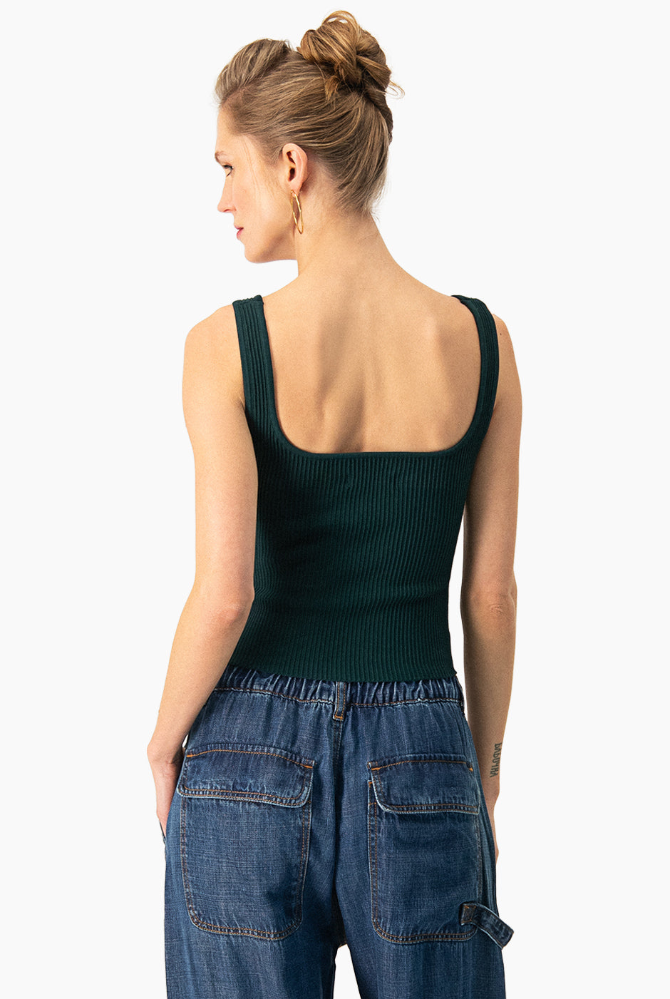 Slim Crop Ribbed Top