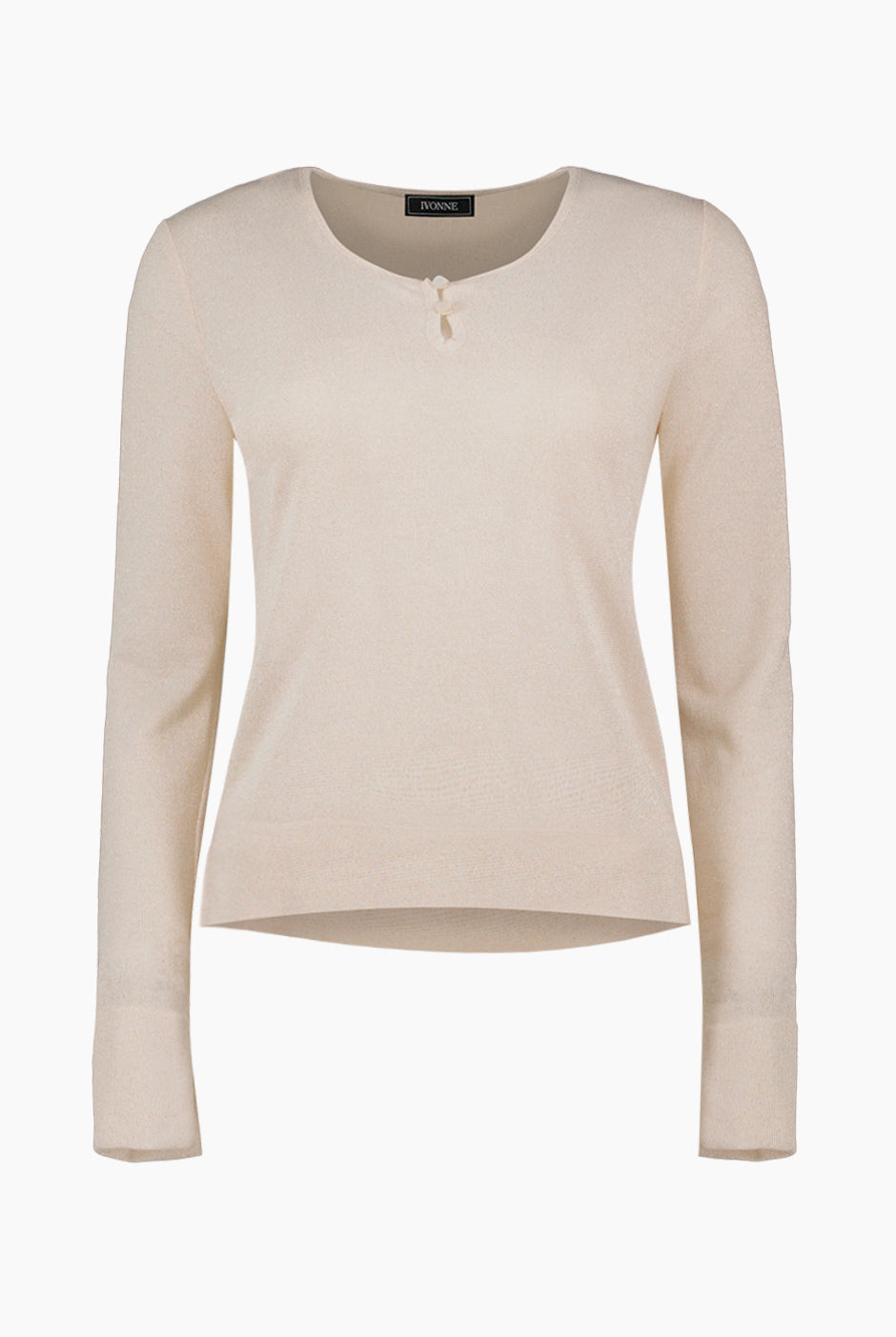 Blusa recta lisa de escote en V