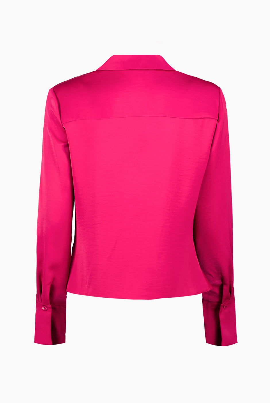 Blusa fucsia de cuello camisero