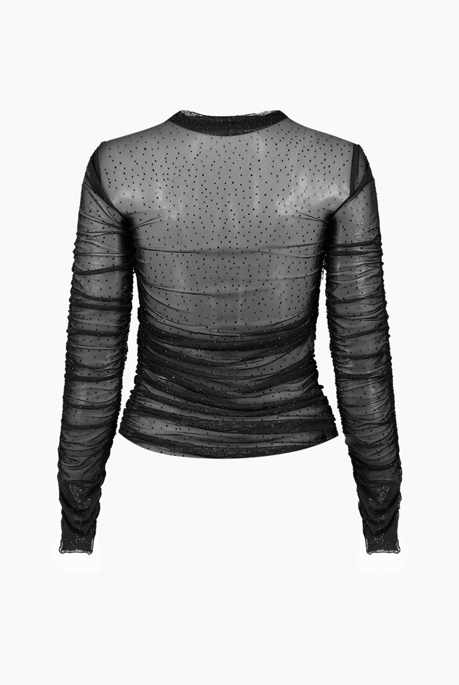 Blusa negra de cuello redondo