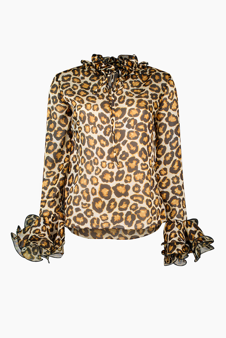 Blusa recta en tela animal print