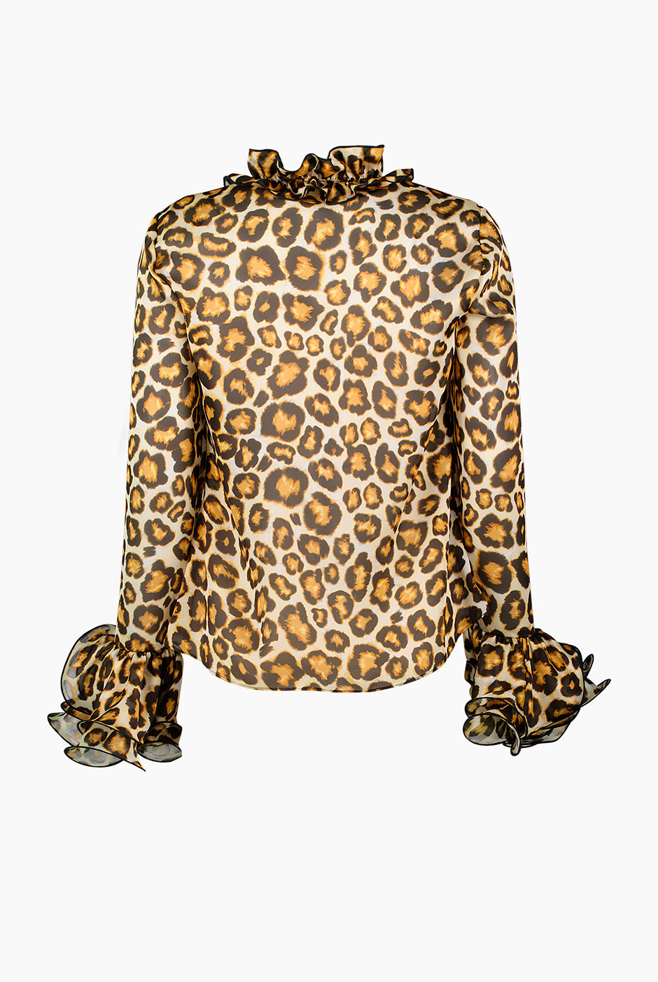 Blusa recta en tela animal print