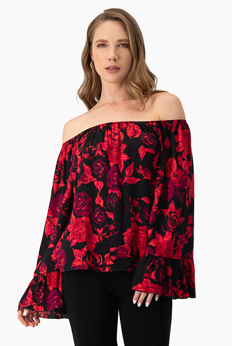 Blusa de manga larga estampada