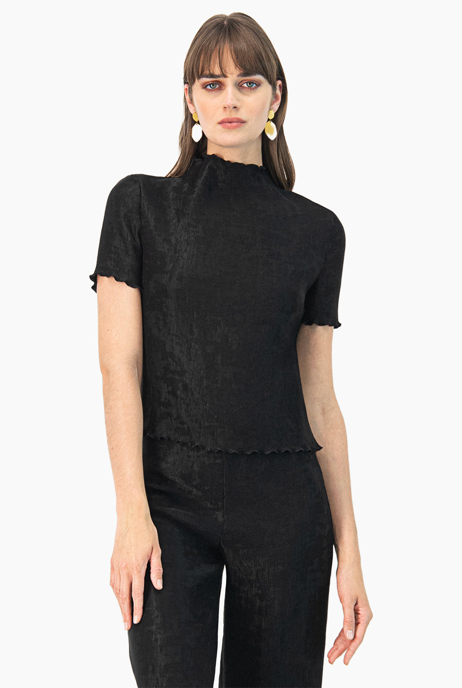 Blusa recta en color negro