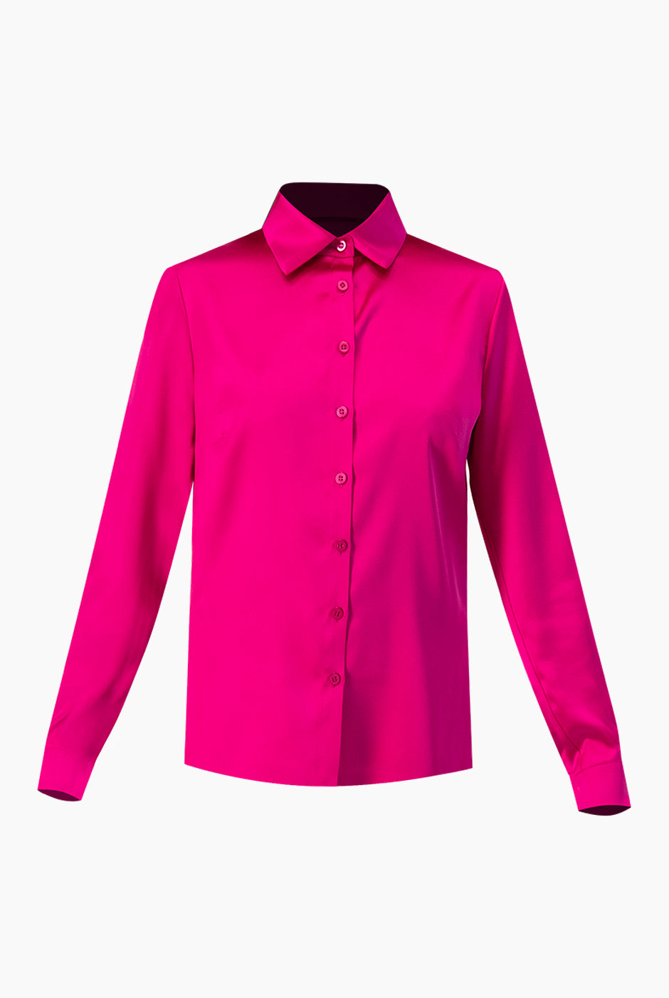 Blusa camisera en tono fucsia