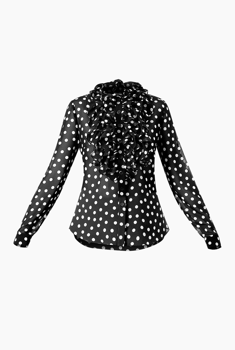 Blusa con estampado de lunares