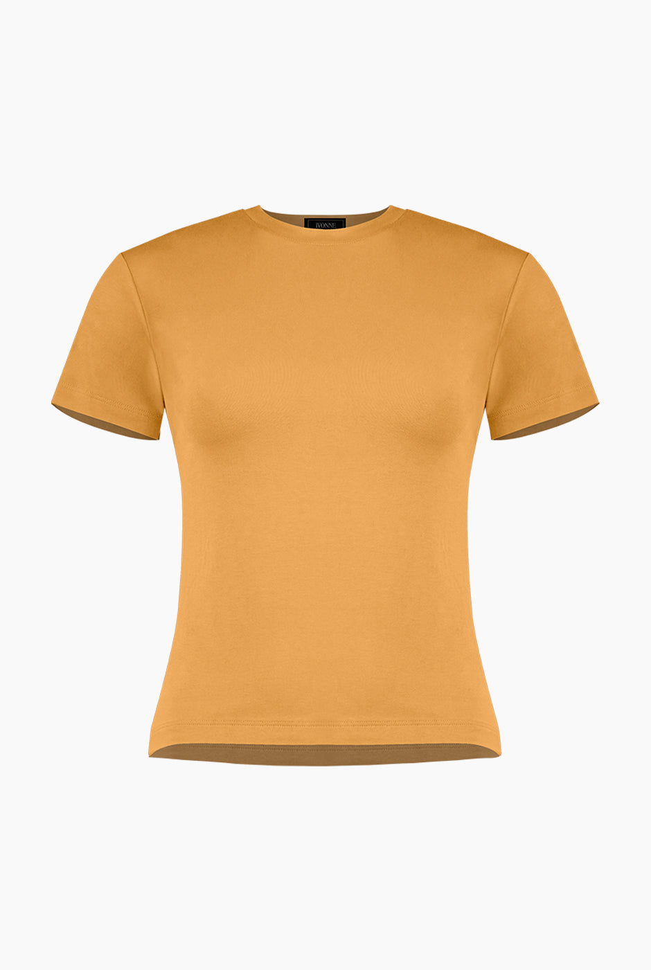 Playera básica recta café claro, manga corta