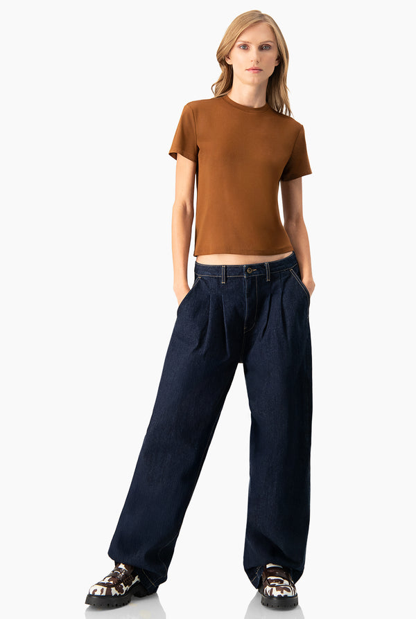 Playera basica recta manga corta