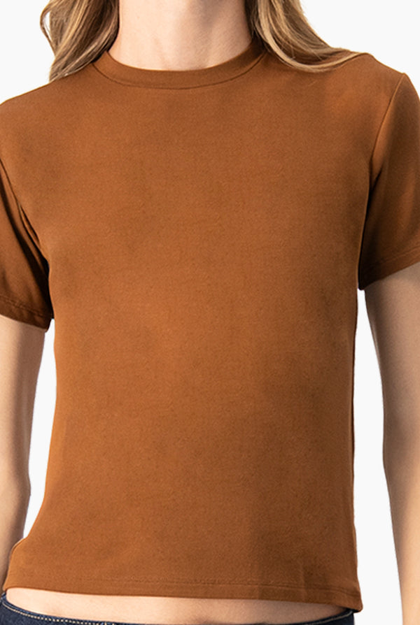 Playera basica recta manga corta