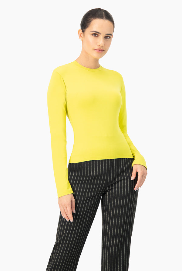 Playera basica recta manga larga