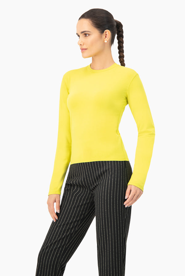 Playera basica recta manga larga