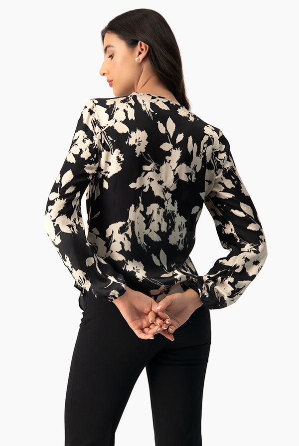 Blusa recta cuello redondo