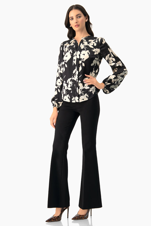 Blusa recta cuello redondo