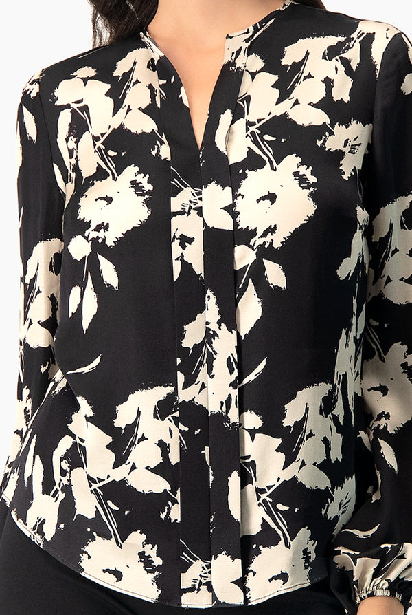 Blusa recta cuello redondo