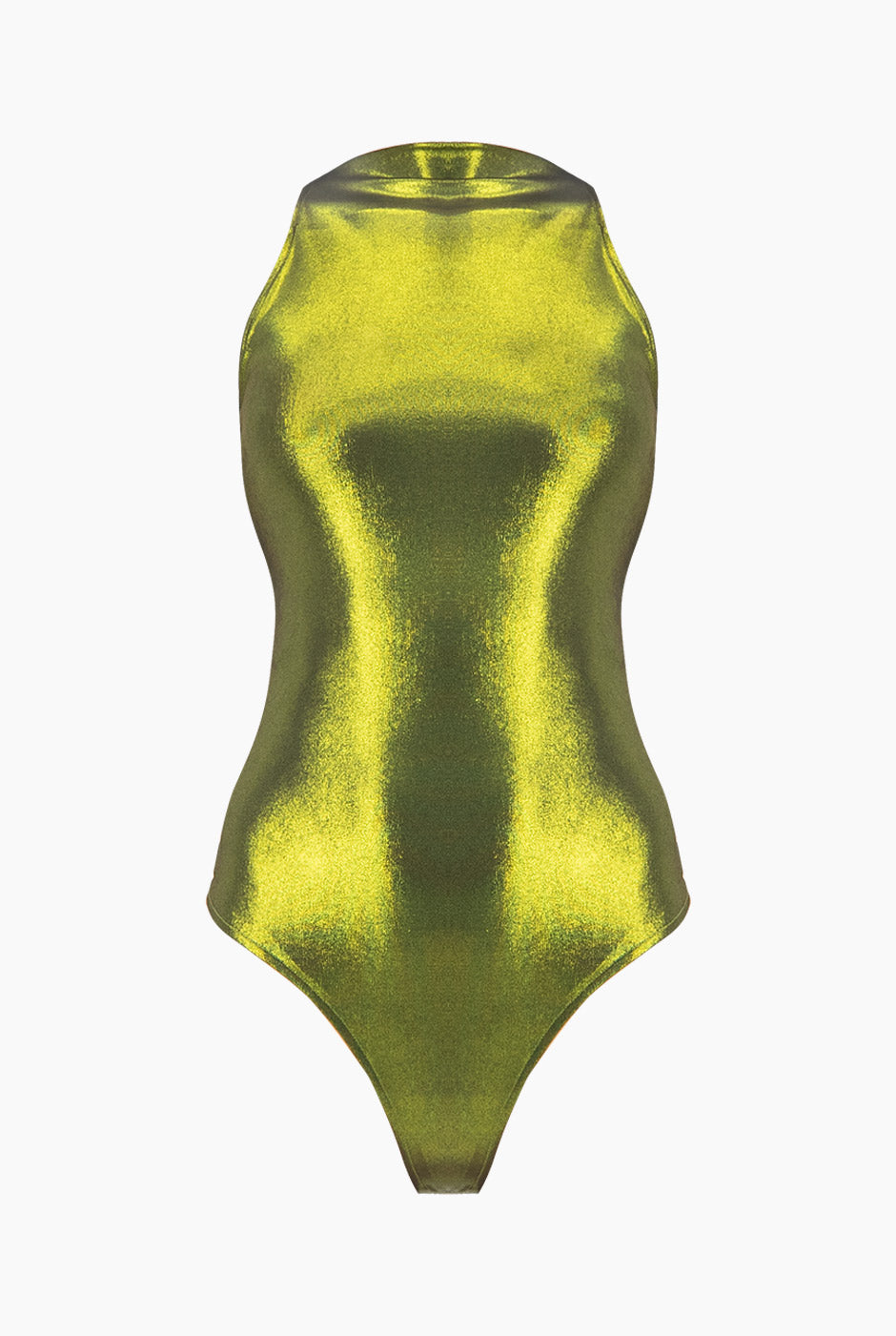 Body verde olivo sin mangas con cuello alto