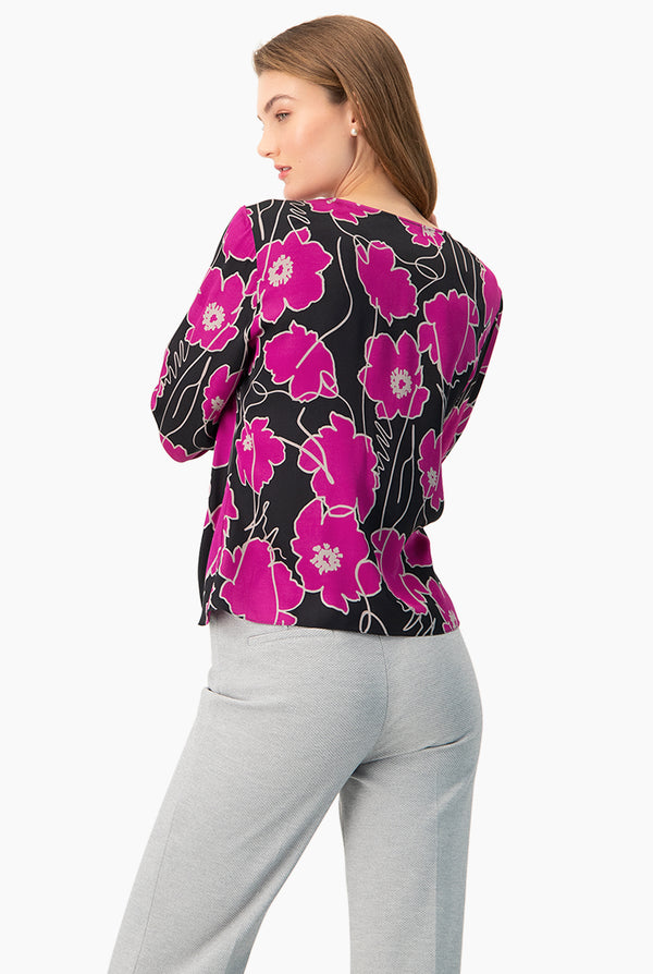 Blusa de amarre y escote en V