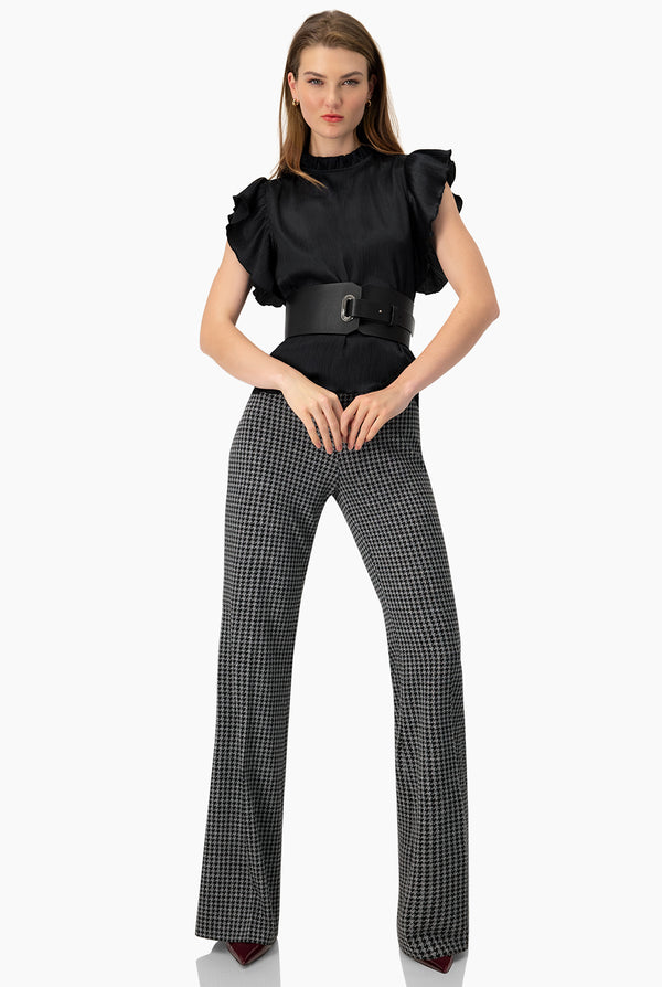 Blusa recta volantes en sisa