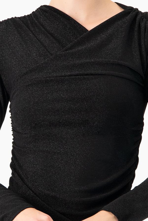 Body negro de manga larga