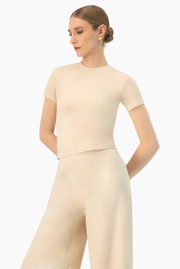 Playera basica lisa manga corta