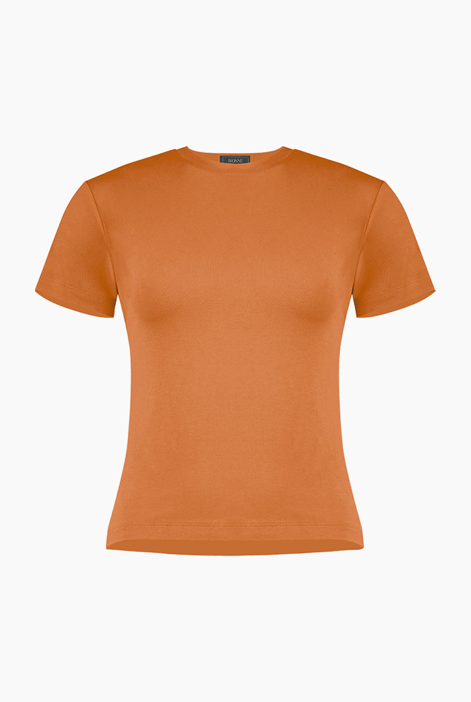 Playera básica café obscuro de manga corta