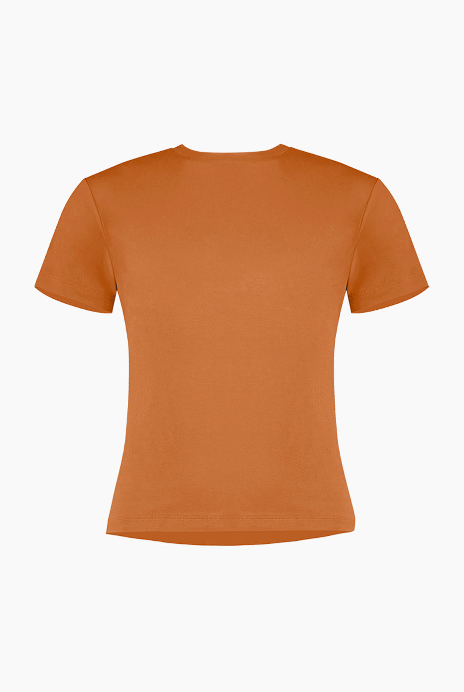 Playera básica café obscuro de manga corta