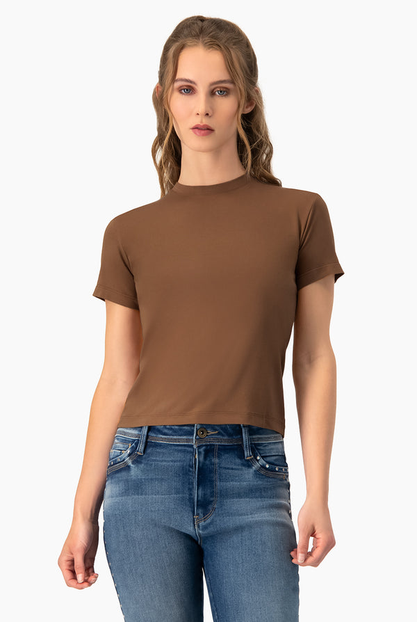 Playera basica lisa manga corta
